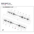 REAR SHAFT, LH product image