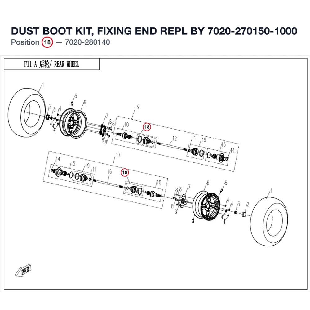 DUST BOOT KIT, FIXING END REPL BY 7020-270150-1000 product image
