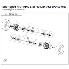 DUST BOOT KIT, FIXING END REPL BY 7020-270150-1000 product image