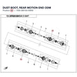 DUST BOOT, REAR MOTION END product image