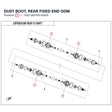 DUST BOOT, REAR FIXED END product image