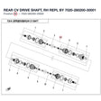 REAR CV DRIVE SHAFT, RH REPL BY 7020-280200-30001 product image