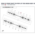 REAR CV DRIVE SHAFT, RH REPL BY 7020-280200-50001 product image