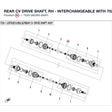 REAR CV DRIVE SHAFT, RH - INTERCHANGEABLE WITH  7020-280200-1000 product image