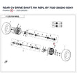 REAR CV DRIVE SHAFT, RH REPL BY 7020-280200-50001 product image
