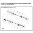 REAR CV DRIVE SHAFT, RH REPL BY 7020-280200-30001 product image