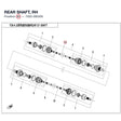 REAR SHAFT, RH product image