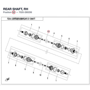 REAR SHAFT, RH product image