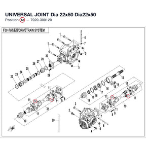 UNIVERSAL JOINT Dia 22x50 product image