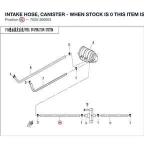INTAKE HOSE, CANISTER - WHEN STOCK IS 0 THIS ITEM IS NO LONGER AVAILABLE product image