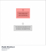 Diagram preview: PLUG M12X1,5 (58036008100)