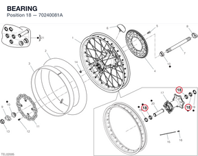 BEARING 70240081A diagram position