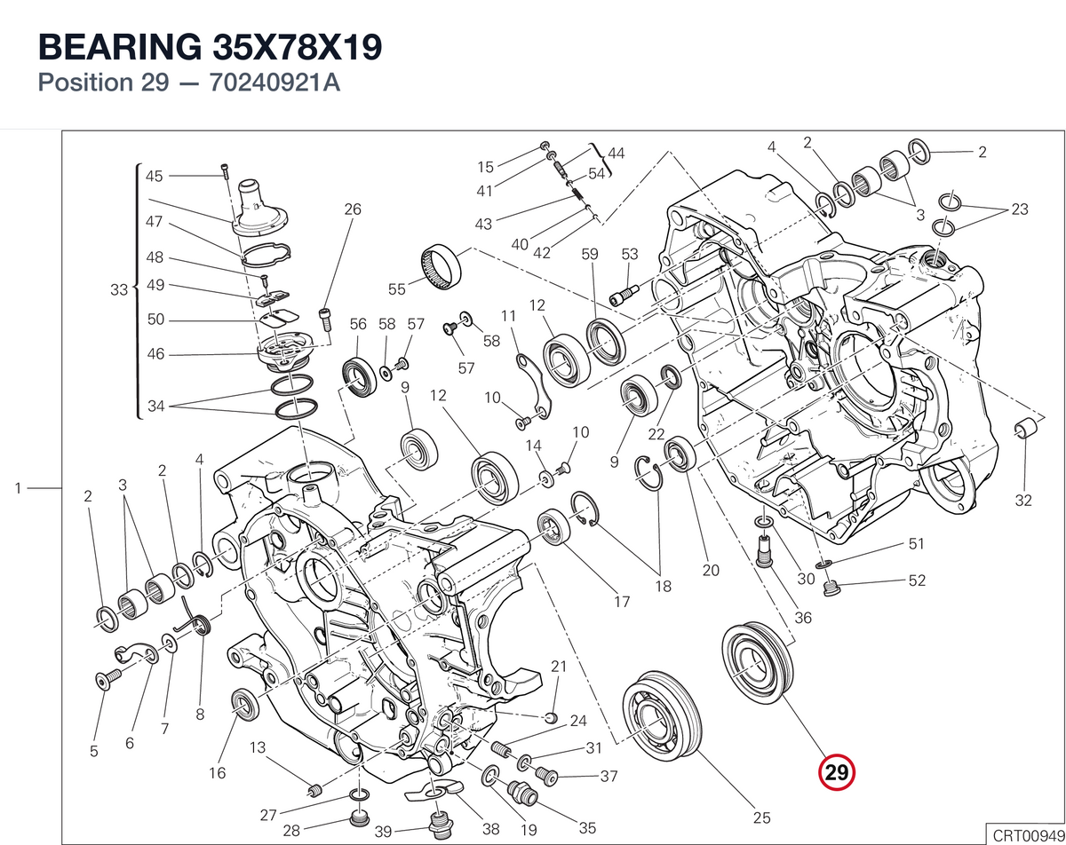 BEARING 35X78X19 70240921A diagram position