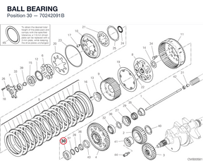 BALL BEARING 70242091B diagram position