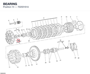 BEARING 70250161A diagram position