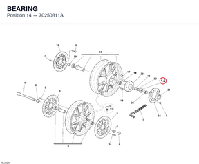 BEARING 70250311A diagram position