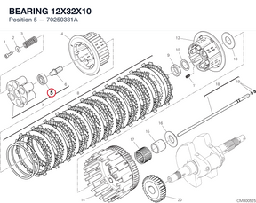BEARING 12X32X10 70250381A diagram position