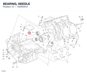 BEARING, NEEDLE 70250401A diagram position