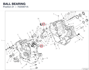 BALL BEARING 70250871A diagram position