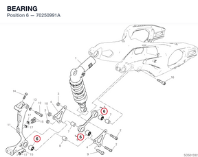 BEARING 70250991A diagram position