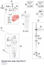 Diagram preview: Round-wire snap ring 43x1,5 (40140332)