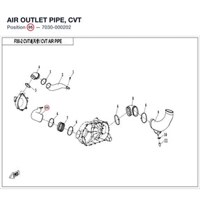 AIR OUTLET PIPE, CVT product image