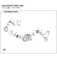 AIR OUTLET PIPE, FAN product image