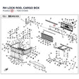 RH LOCK ROD, CARGO BOX product image