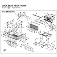 LOCK SEAT, REAR TRUNK product image