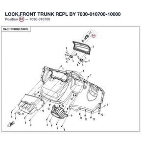LOCK,FRONT TRUNK REPL BY 7030-010700-10000 product image