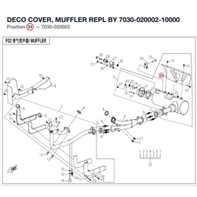 DECO COVER, MUFFLER REPL BY 7030-020002-10000 product image