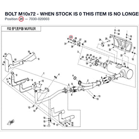 BOLT M10x72 - WHEN STOCK IS 0 THIS ITEM IS NO LONGER AVAILABLE product image