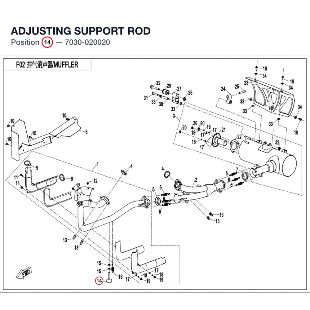 ADJUSTING SUPPORT ROD product image