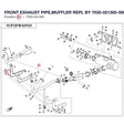 FRONT EXHAUST PIPE,MUFFLER REPL BY 7030-021300-00001 product image