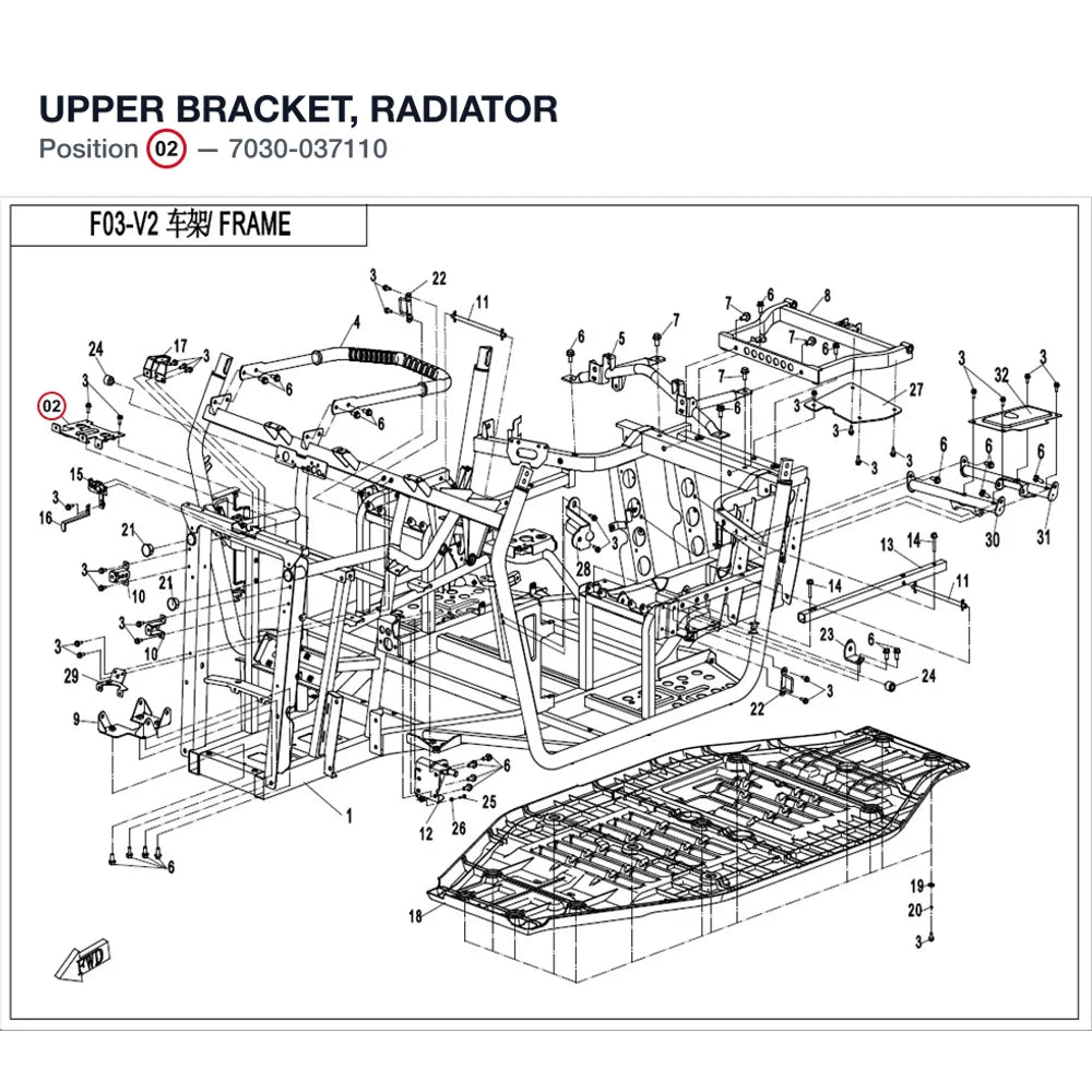 UPPER BRACKET, RADIATOR product image