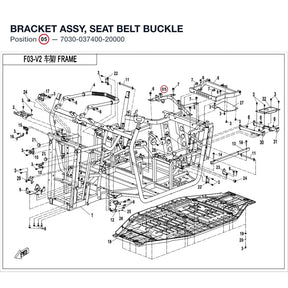 BRACKET ASSY, SEAT BELT BUCKLE product image