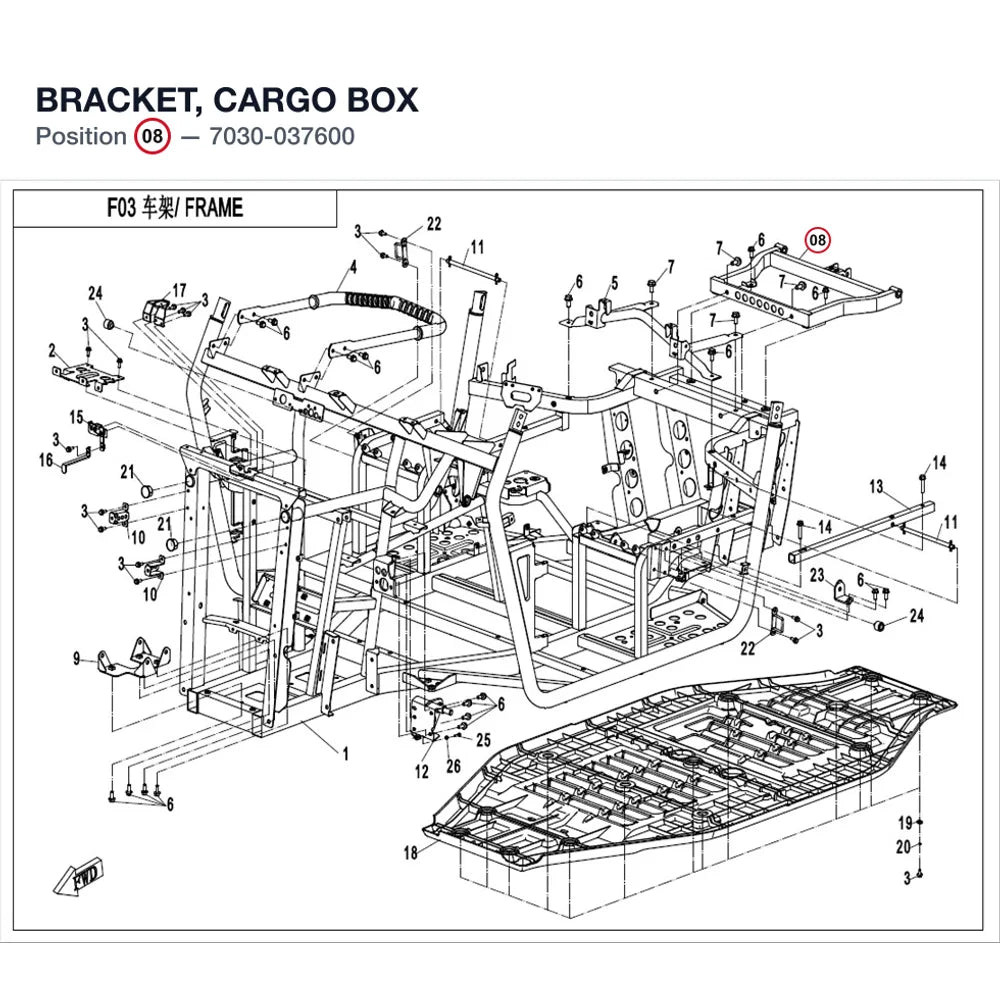 BRACKET, CARGO BOX product image