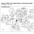 CABLE, FRONT TOP COVER REPL BY 7030-040010-00001 product image