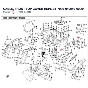 CABLE, FRONT TOP COVER REPL BY 7030-040010-00001 product image