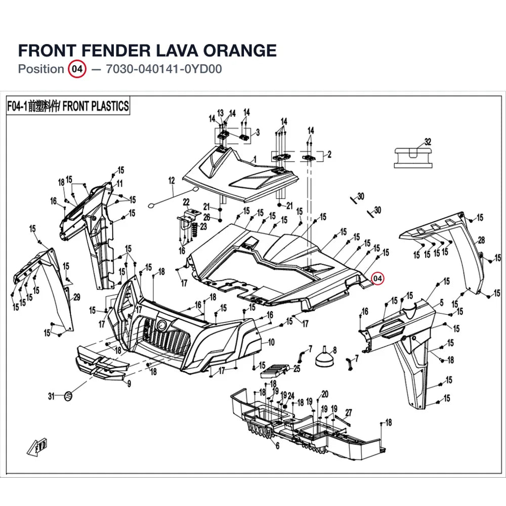 FRONT FENDER product image