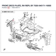 FRONT DECO PLATE, RH REPL BY 7030-040171-10000 product image