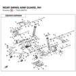 REAR SWING ARM GUARD, RH product image