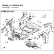 FRONT LH FENDER (EX) product image