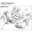 FRONT RH FENDER (EX) product image