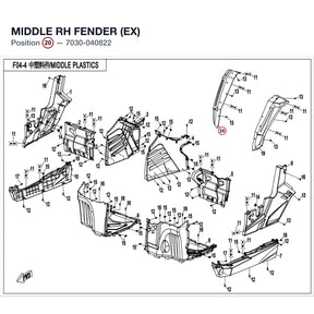 MIDDLE RH FENDER (EX) product image