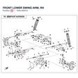 FRONT LOWER SWING ARM, RH product image