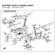 SUPPORT, REAR LH WHEEL SHAFT product image