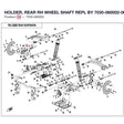 HOLDER, REAR RH WHEEL SHAFT REPL BY 7030-060002-00001 product image