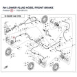 RH LOWER FLUID HOSE, FRONT BRAKE product image