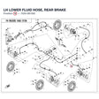 LH LOWER FLUID HOSE, REAR BRAKE product image